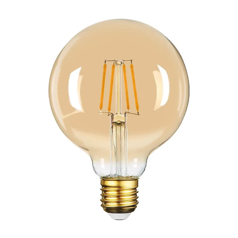 Светодиодная лампа WOLTA Filament, AC 220-240В, 50/60 Гц, золотое  стекло,  "Шар", G95, E27, 10 Вт, 800 лм, 2400 К, 1/10/20 - Фото 2