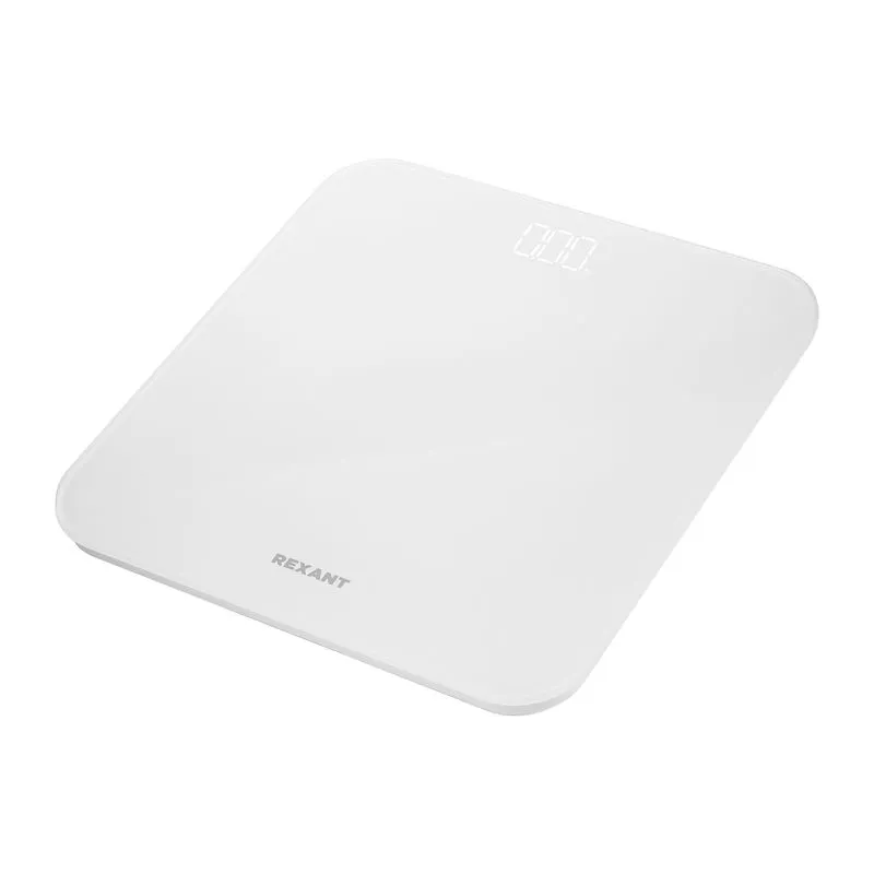 Весы напольные электронные, белые/стекло/до 180 кг REXANT