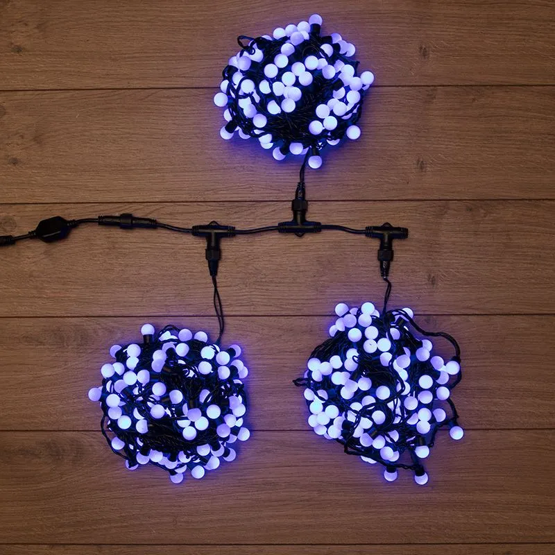 Гирлянда "LED ClipLight - ШАРИКИ" 24V, 3 нити по 20 м, цвет диодов Синий