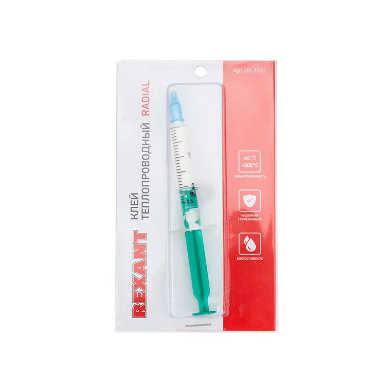 Клей теплопроводный REXANT, «RADIAL KELLER», 2 мл - Фото 2