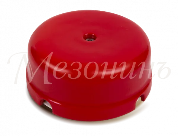 Коробка распределительная фарфоровая D80мм, h43мм, IP20, цвет - красный, ТМ "МЕЗОНИНЪ" GE70236-06