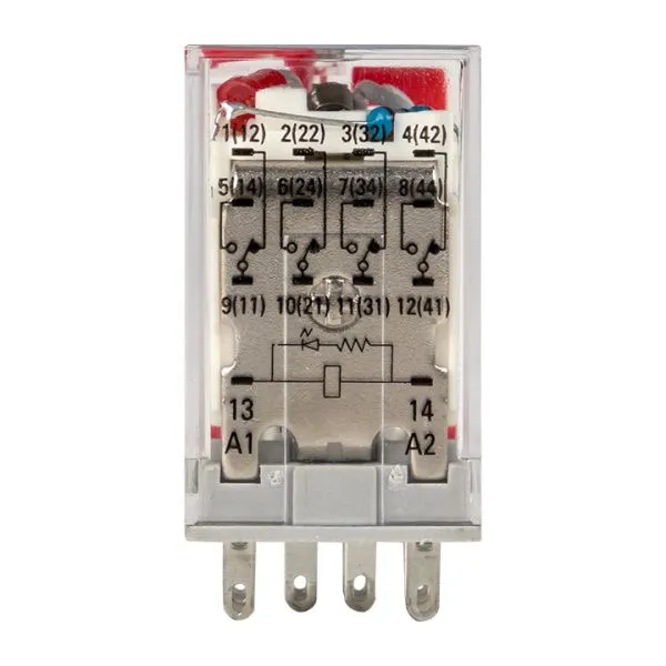 Реле промежуточное с кнопкой и мех. Индикацией RPAt 22/4 5A 230В AC EKF - Фото 5