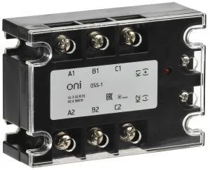 Реле твердотельное OSS-1 60А 380В AC 3-32В DC ONI OSS-1-3-60-B