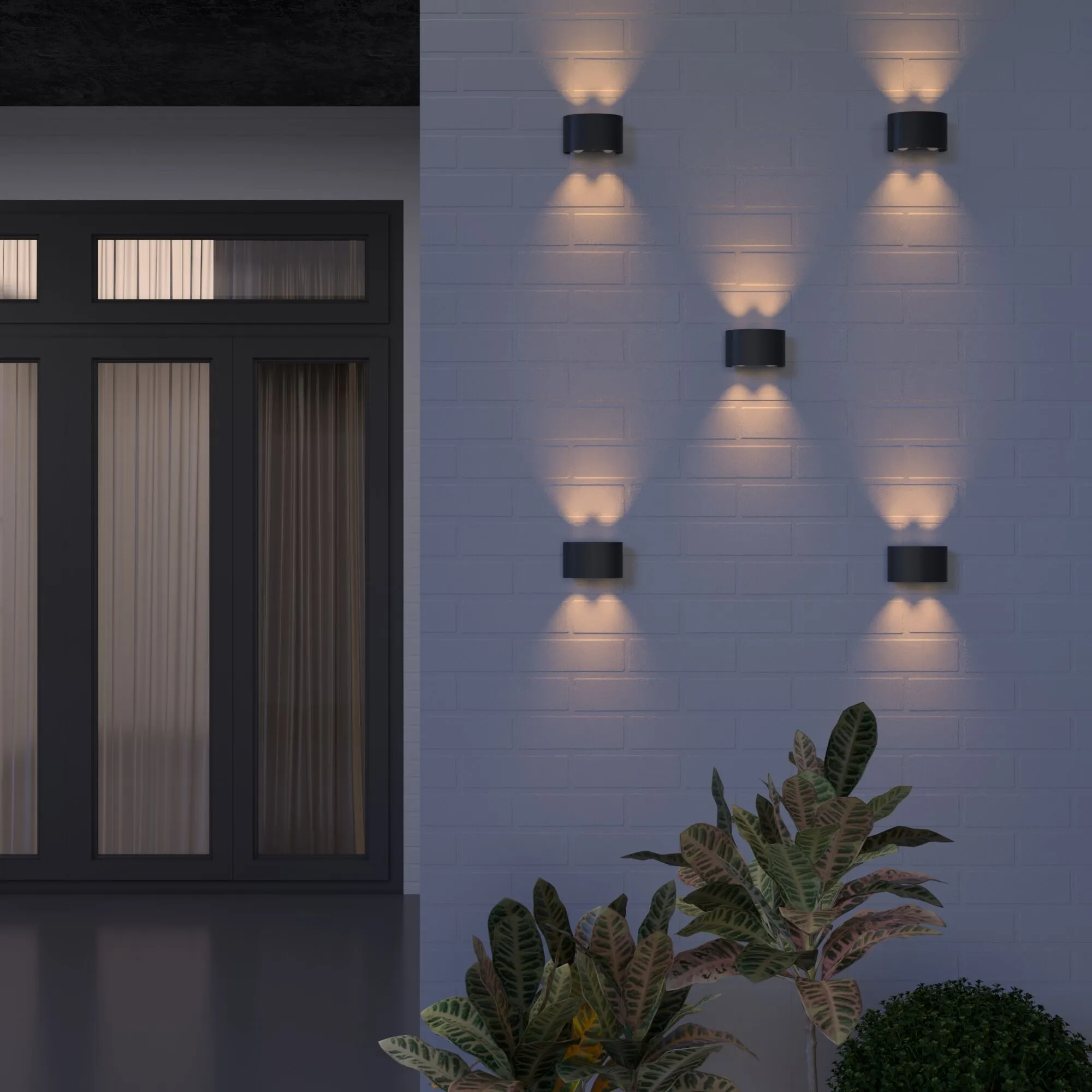 Светильник светодиодный уличный настенный TWINKY DOUBLE черный 1555 TECHNO LED  черный Elektrostanda - Фото 3