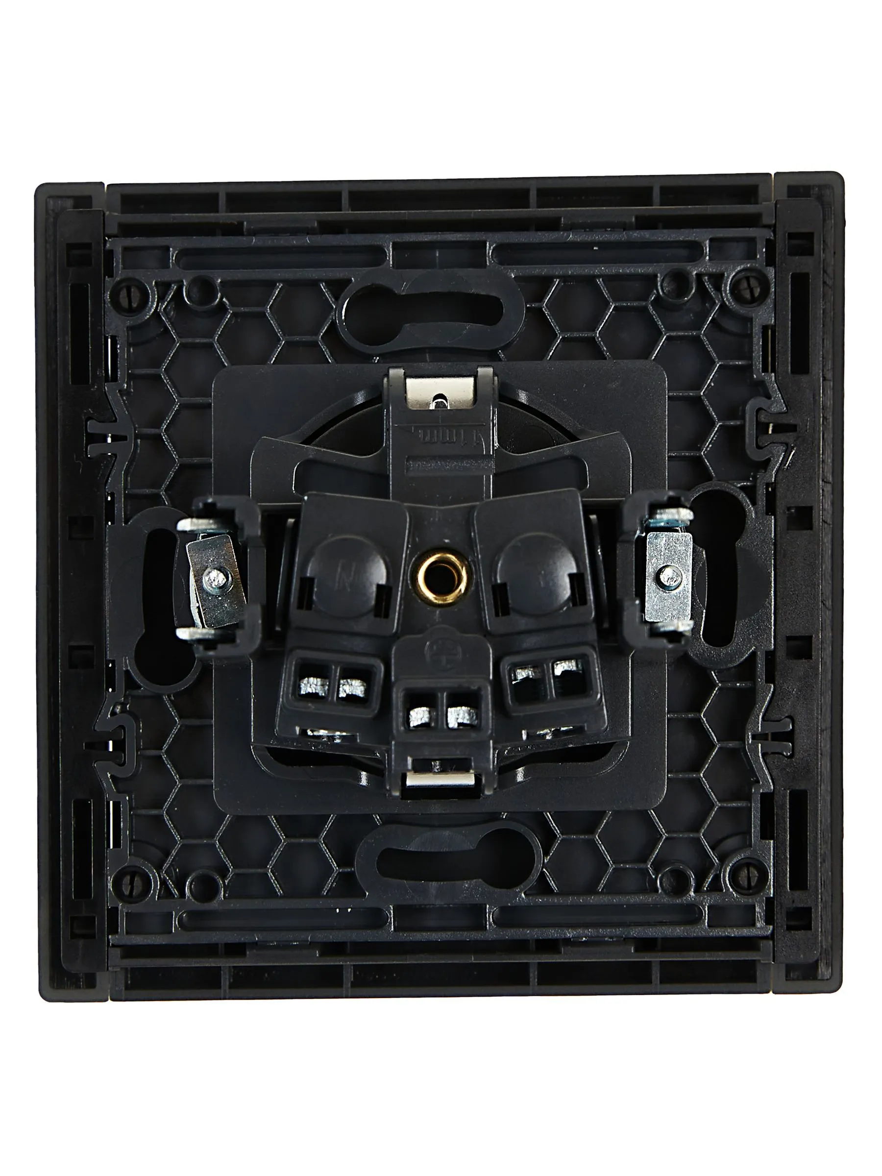 FORTE&PIANO Розетка 1-местная с заземлением с защитными шторками винтовое крепление 16А FP315 серый IEK - Фото 6