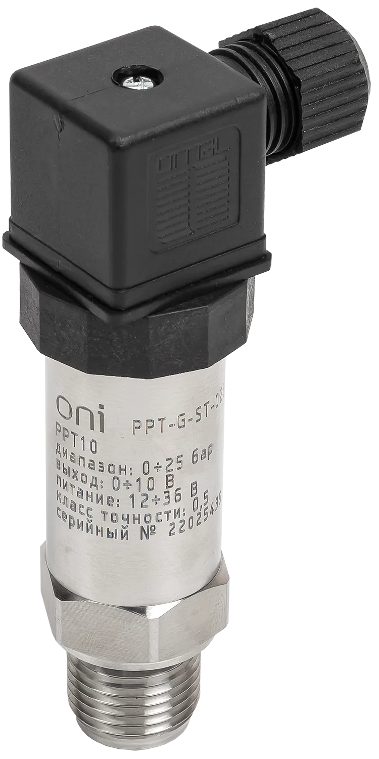 Преобразователь избыточного давления PPT10 0,5% 0-25Бар 0-10В G1/2 DIN43650 ONI