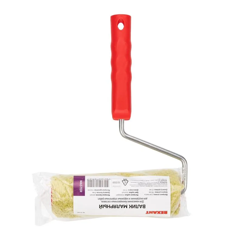 Валик полиакрил зеленый, ворс 18 мм, ширина ролика 180 мм, Ø 42 мм, бюгель 8 мм серия «Мастер» REXANT - Фото 4