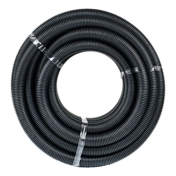 Труба гофр. негорючая безгалог. FRHF с протяжкой d40 мм (25 м) черн. EKF-Plast - Фото 2