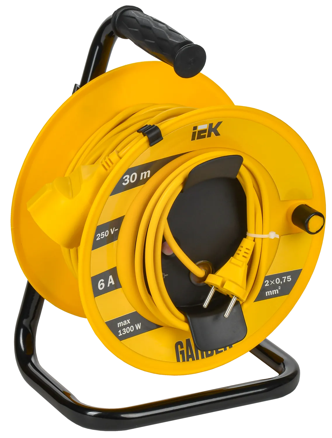GARDEN Катушка УК30 1 место без заземления с термозащитой 2х0,75мм2 30м IEK