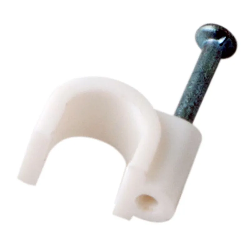 Крепеж кабеля круглый 6мм, белый (50 шт/уп) REXANT