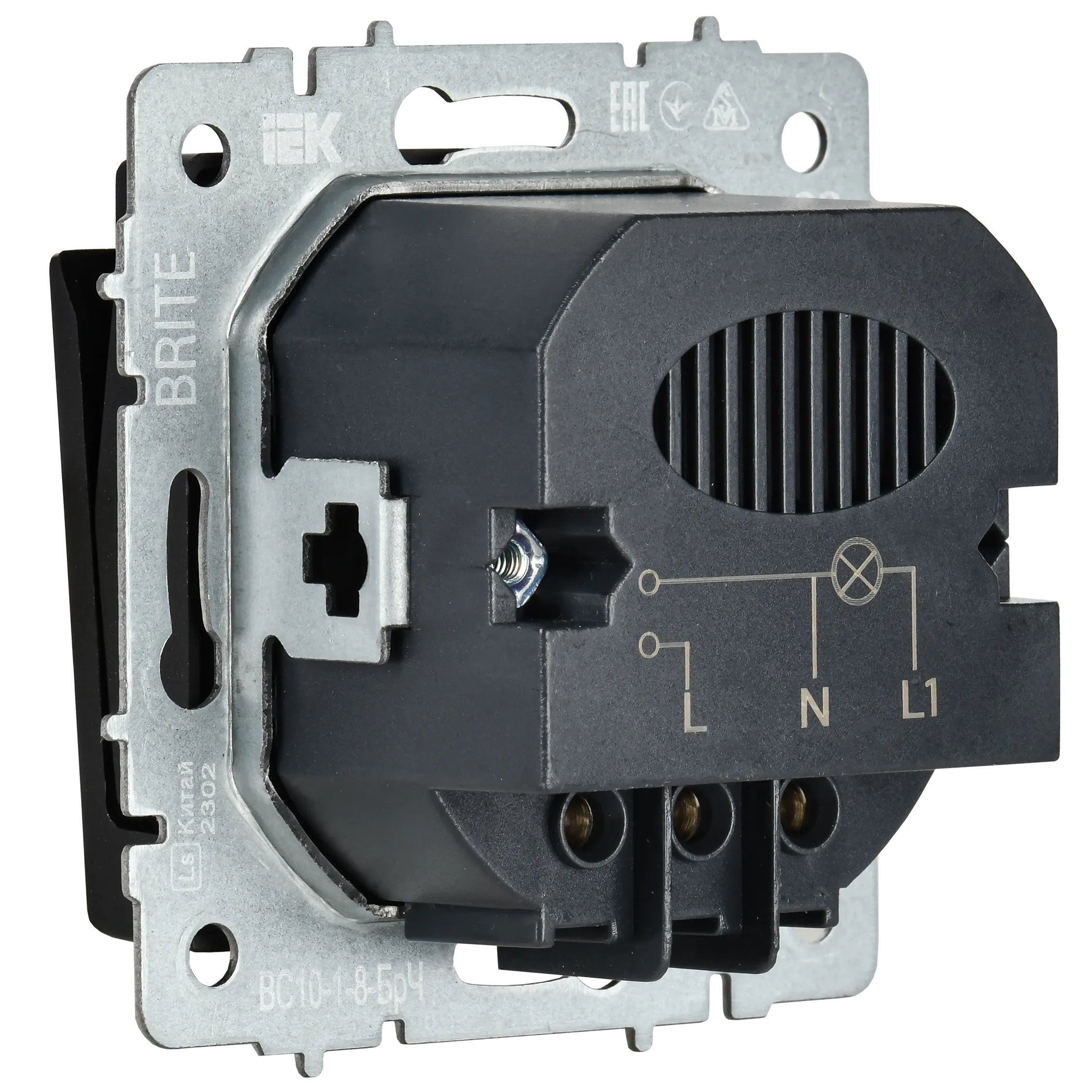 BRITE Выключатель карточный 30А ВС10-1-8-БрЧ черный IEK - Фото 8