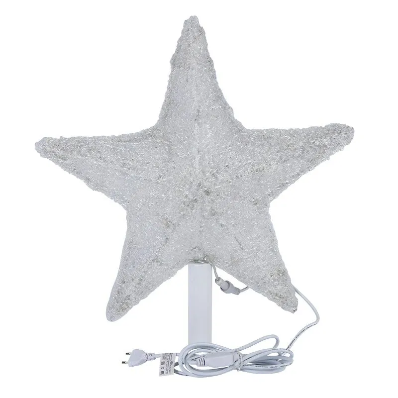 Акриловая светодиодная фигура Звезда 50см, со съемной трубой и кольцом для подвеса,160 светодиодов, белая NEON-NIGHT - Фото 2