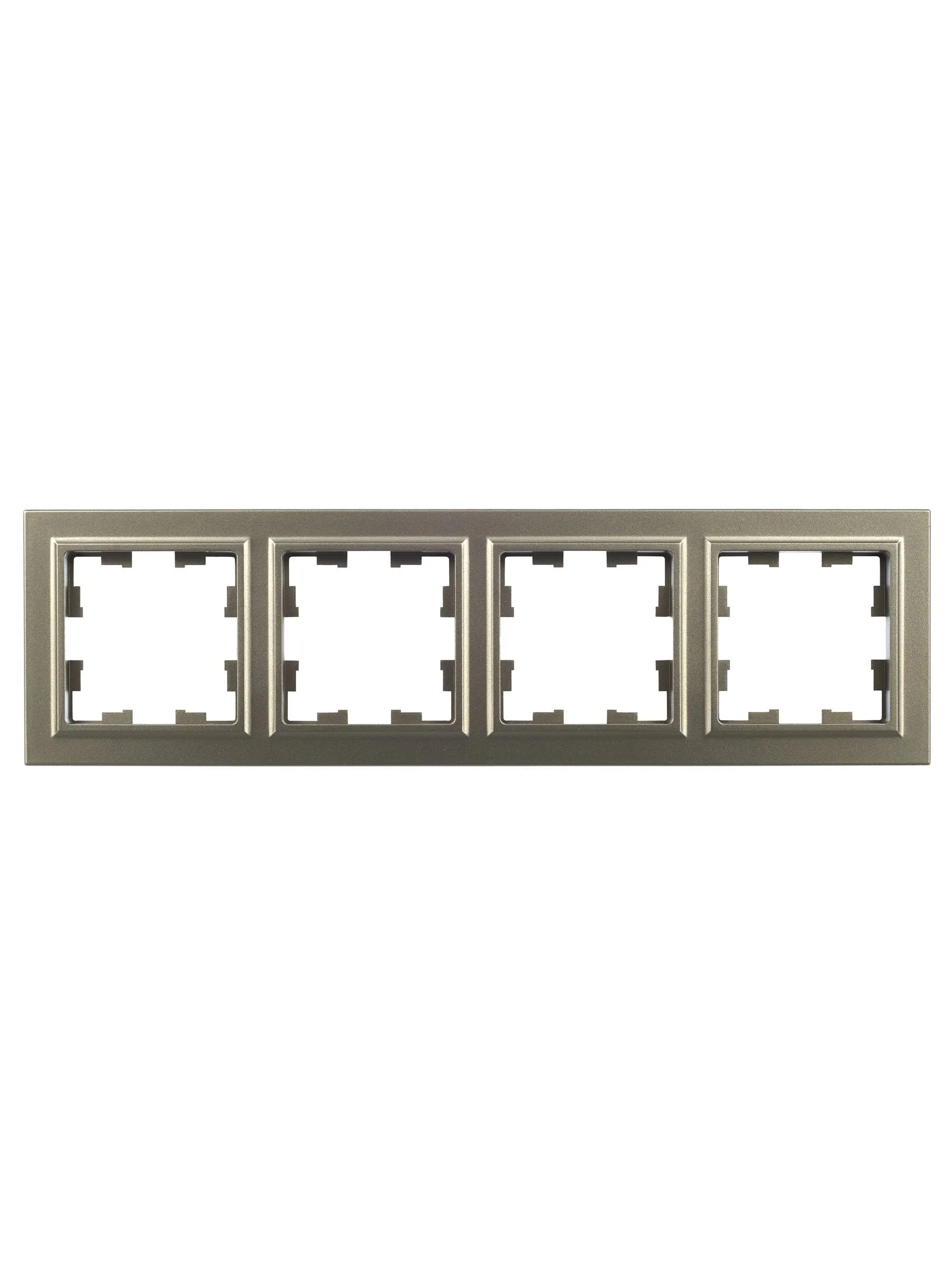 BRITE Рамка 4-местная РУ-4-БрШ шампань IEK - Фото 3