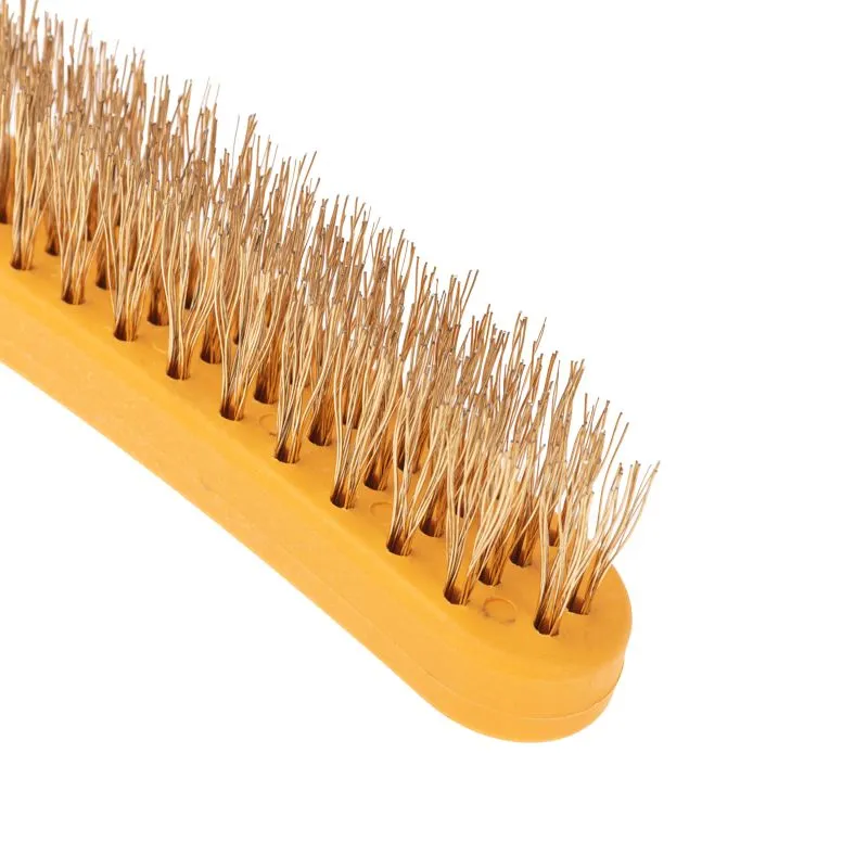 Щетка по металлу с пластиковой ручкой 4 ряд. 260 мм Kranz - Фото 3