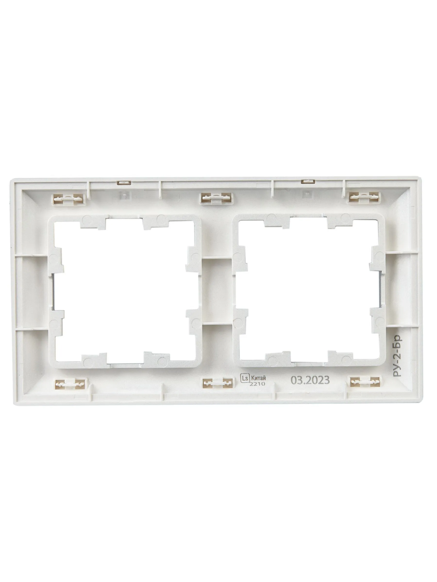 BRITE Рамка 2-местная РУ-2-Бр алюминий/алюминий IEK - Фото 3