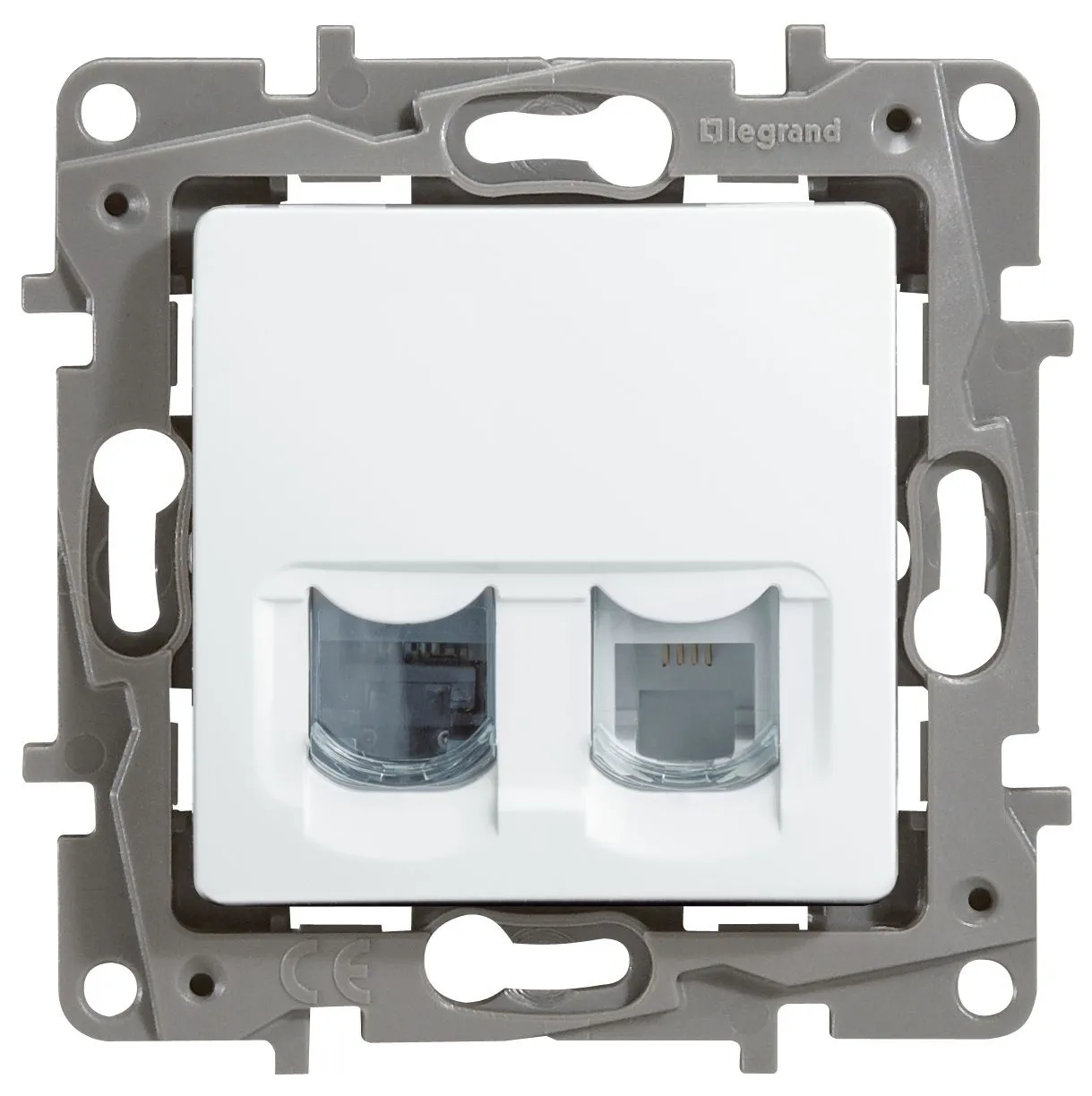 ETIKA Розетка двойная RJ11+RJ45 кат.5E UTP белый - Фото 5