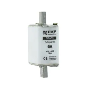 Плавкая вставка ППН-33 160/20А габарит 00 EKF fus-33/160/20