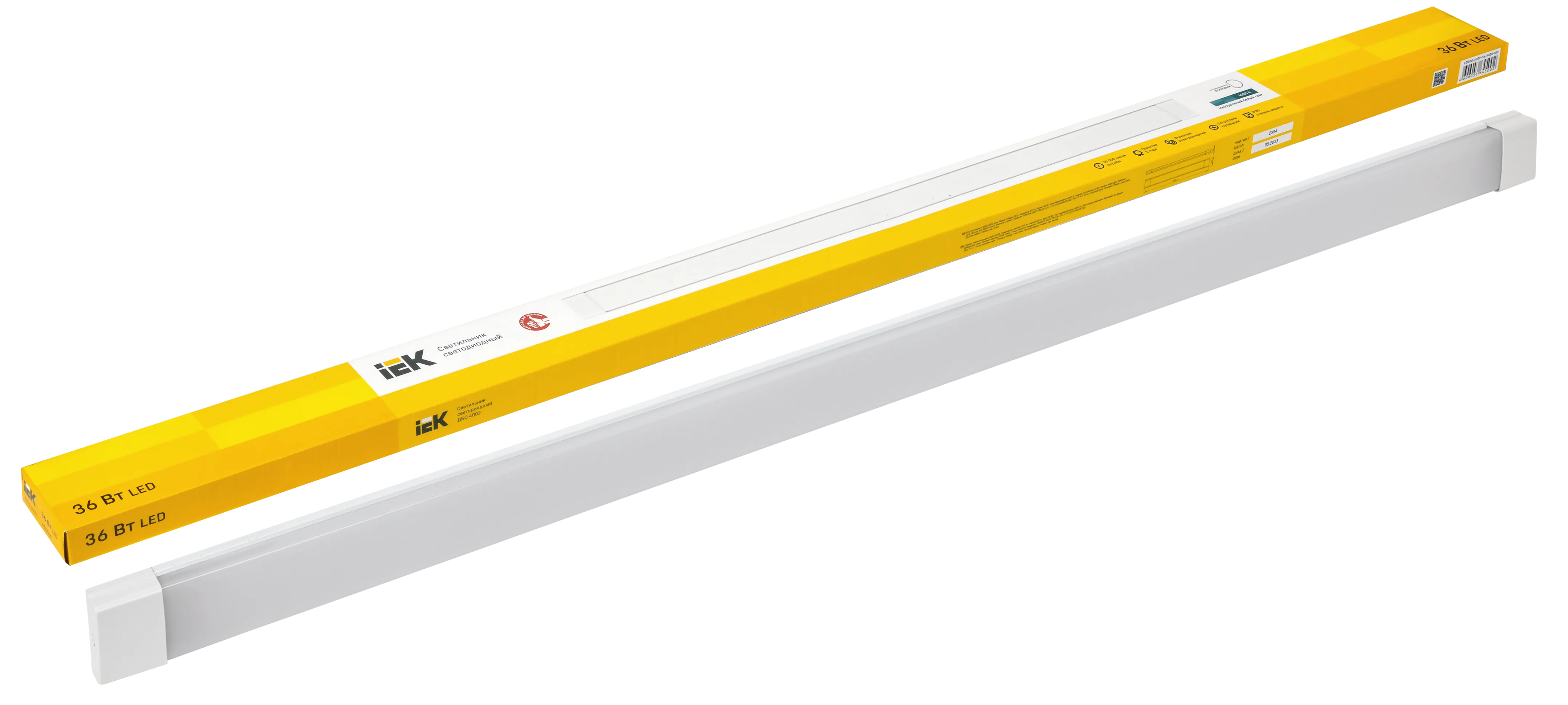 Светильник светодиодный линейный ДБО 4002 36Вт 4000К IP20 1200мм опал IEK - Фото 3