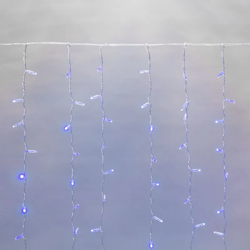 Гирлянда светодиодная Занавес 2х3м 448 LED СИНИЙ прозрачный ПВХ IP65 постоянное свечение 230В нужен блок 303-500-1 NEON-NIGHT 235-153-6