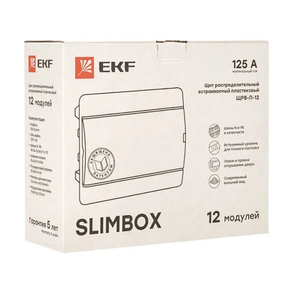 ЩРВ-П-12 "SlimBox" белая дверца IP41 EKF