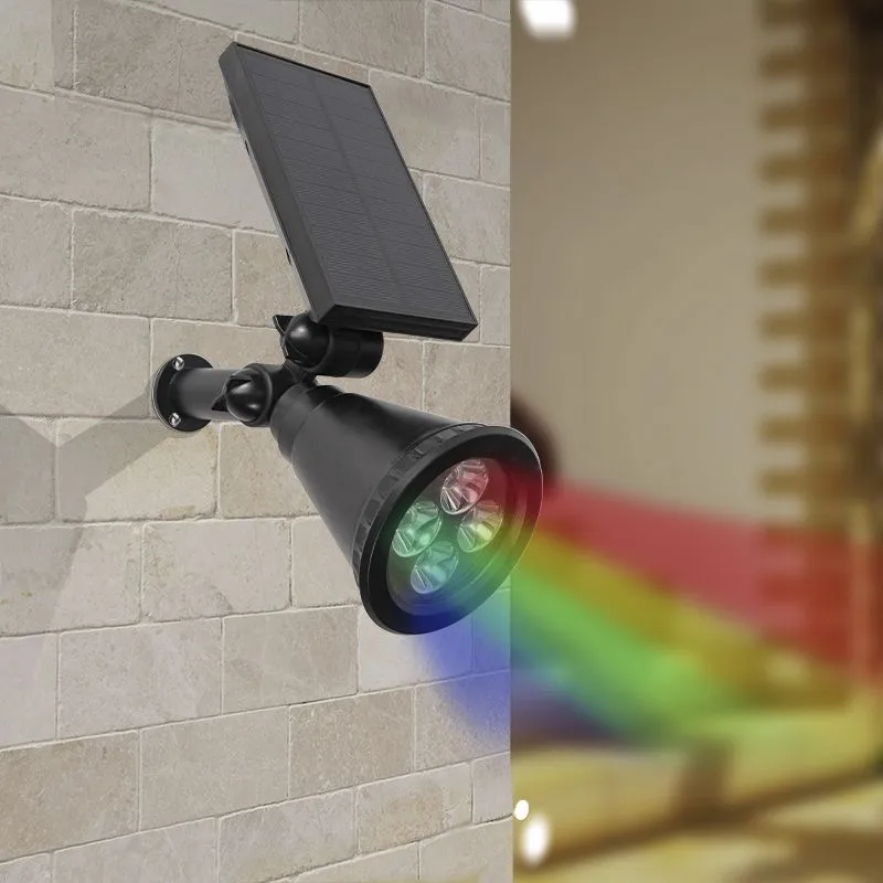 Светильник прожекторный настенный/грунтовый NEW AGE RGB со встроенным аккумулятором, солнечной панел - Фото 2