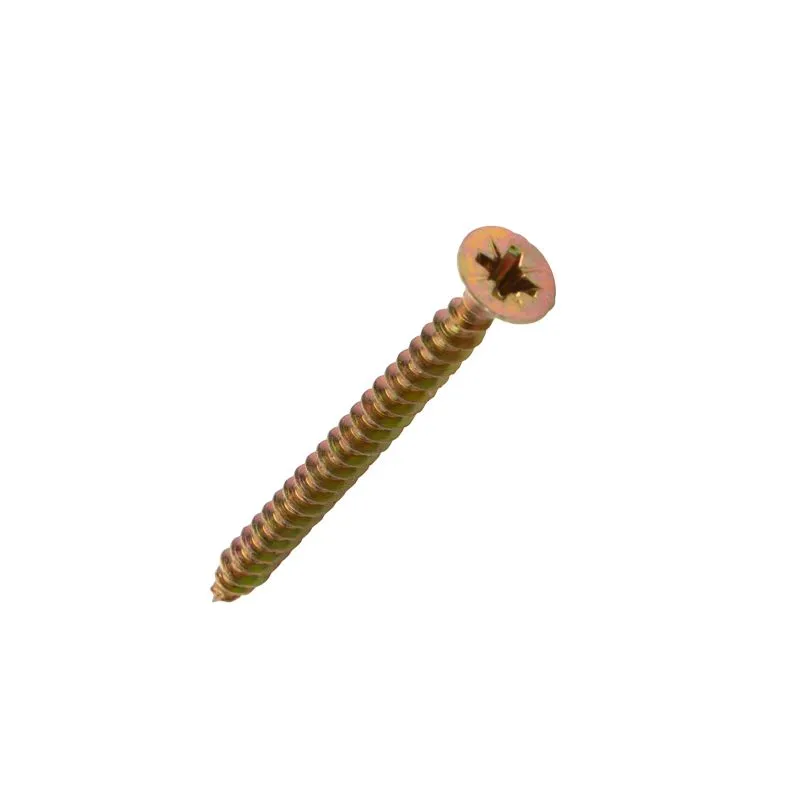 Саморез универсальный 4х50, желтый цинк, короб (200 шт/уп) KRANZ - Фото 2