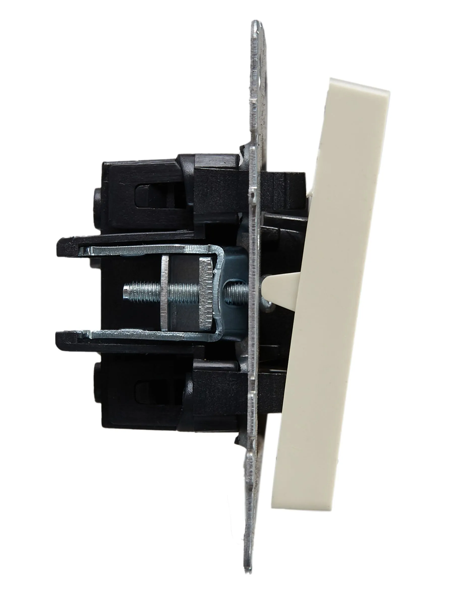 BRITE Выключатель 2-клавишный проходной 10А ВС10-2-6-БрКр бежевый IEK - Фото 4