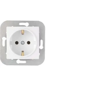 Розетка штепсельная с заземляющим контактом с безвинтовыми контактными зажимами для скрытой установк 2195BY