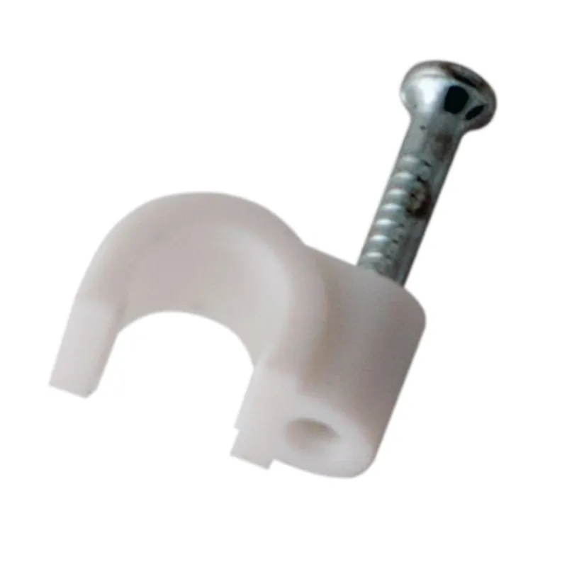 Крепеж кабеля круглый 5мм, белый (20 шт/уп) REXANT 07-4005-20