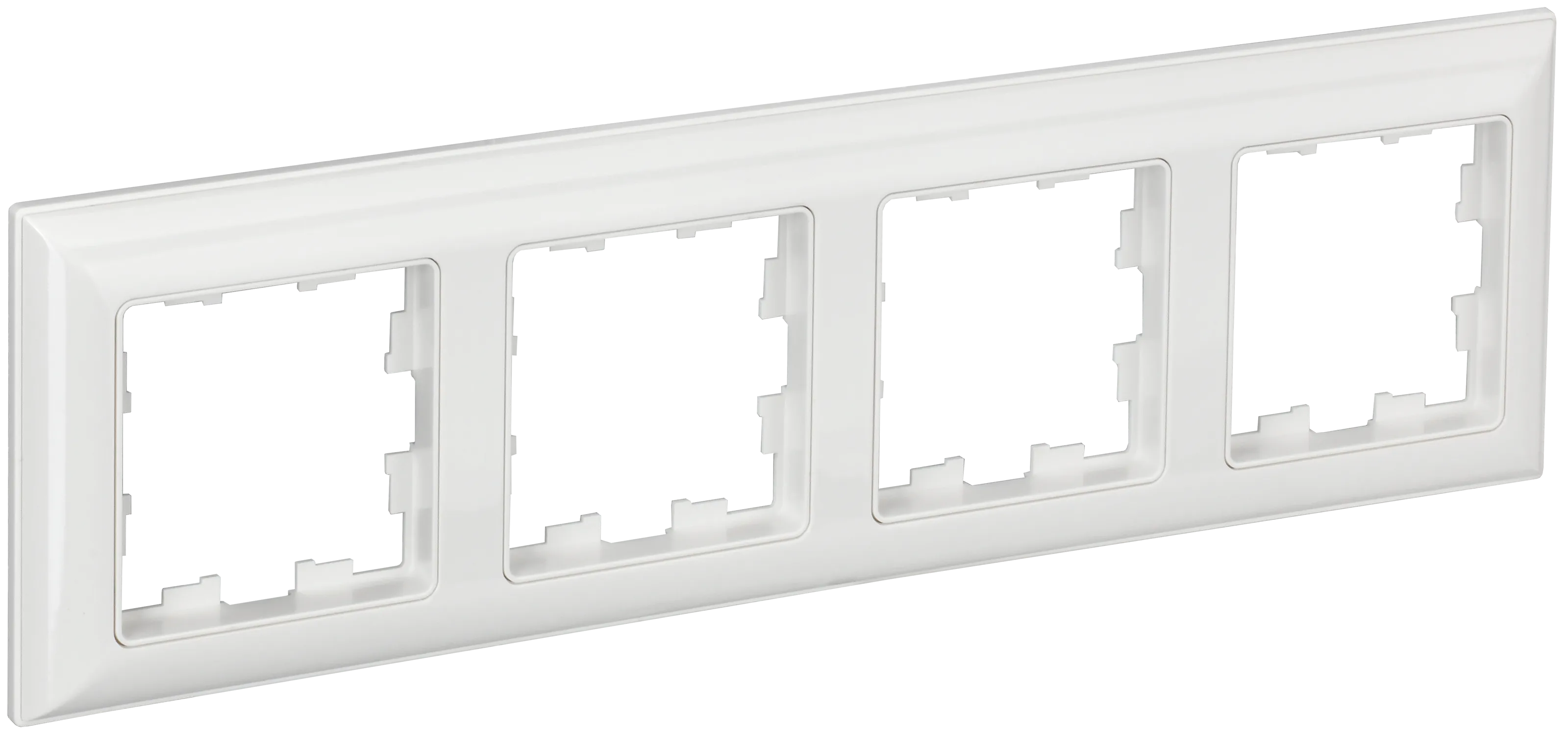 BRITE Рамка 4-местная РУ-4-Бр белый/белый IEK