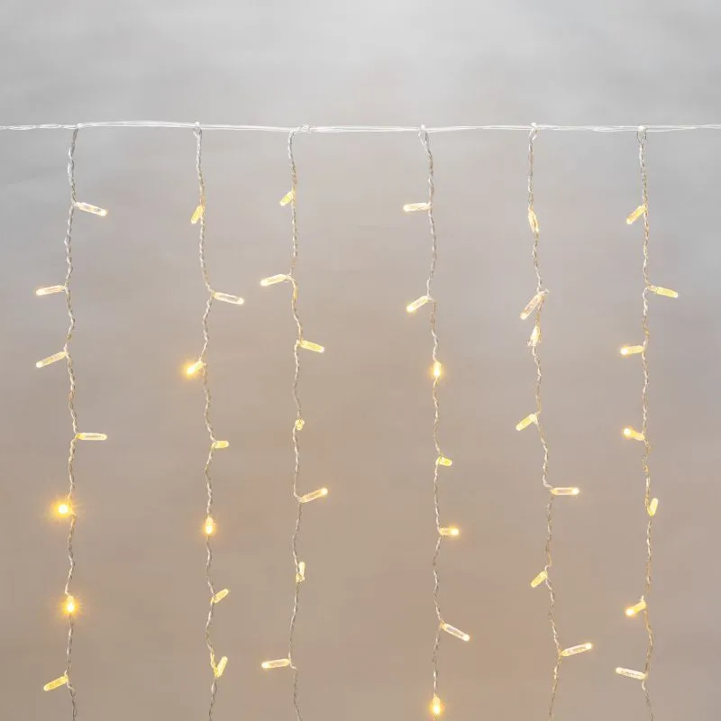 Гирлянда светодиодная Занавес 2х3м 448 LED ЖЕЛТЫЙ прозрачный ПВХ IP65 постоянное свечение 230В нужен блок 303-500-1 NEON-NIGHT 235-151-6