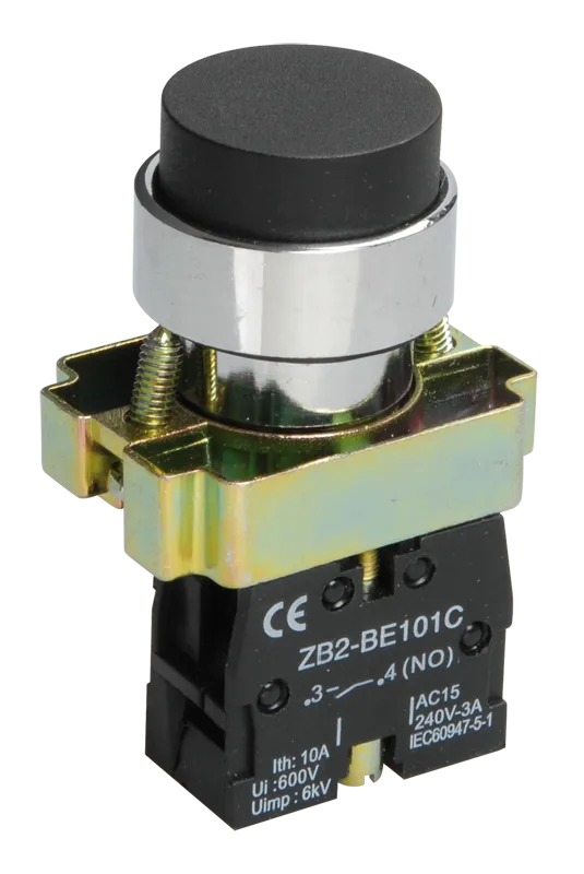 Кнопка управления LAY5-BL21 без подсветки черная 1NO IEK