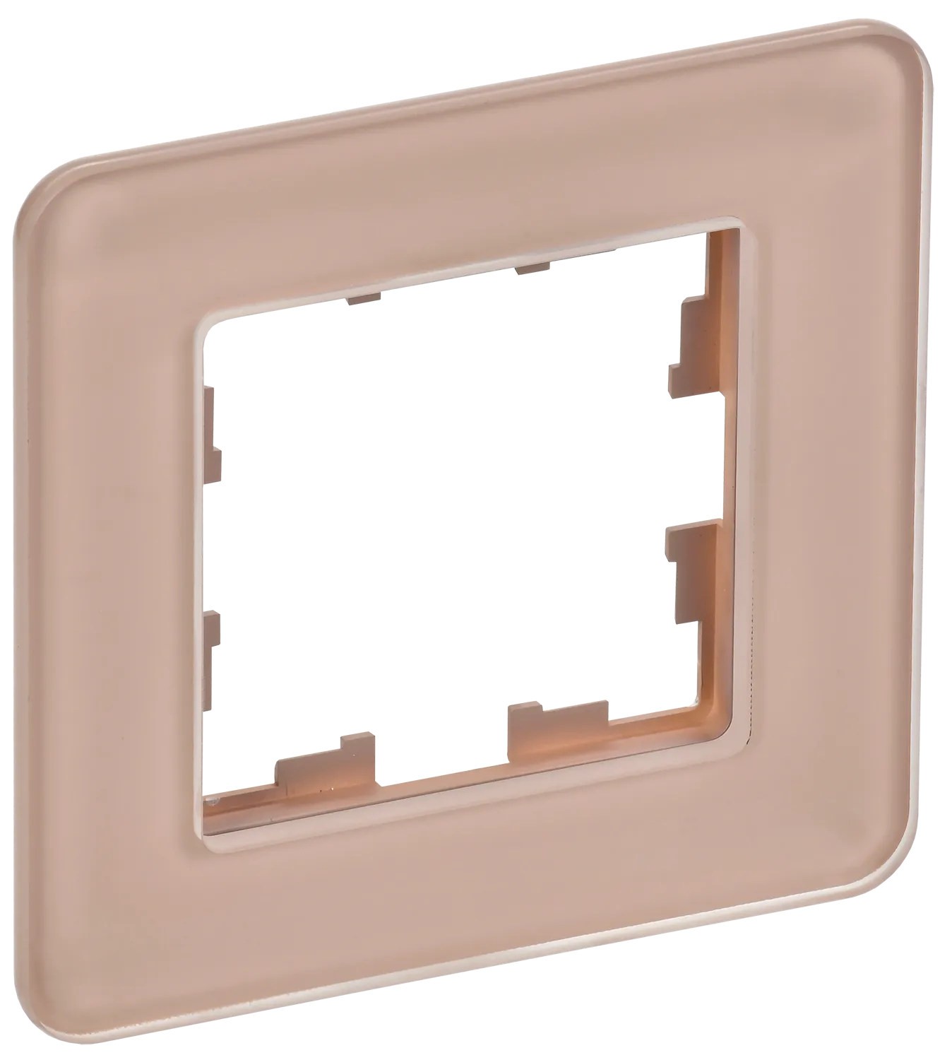 BRITE Рамка 1-местная РУ-1-2-Бр стекло дымчатый RE IEK