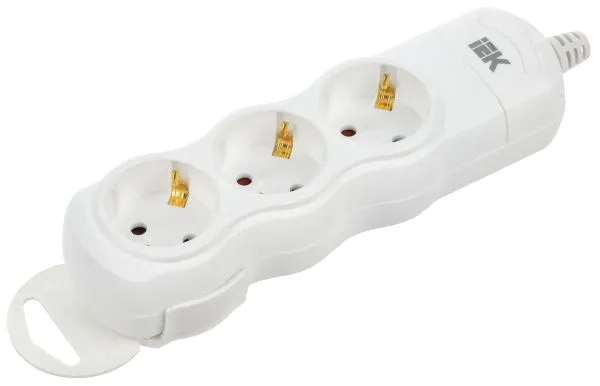 Розетка переносная разборная РПр03 3 места IEK WYP10-D-KP-16-03-ZS-K01