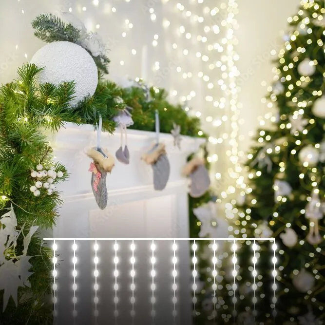 Гирлянда бытовая электрическая занавес 200-006 теплый белый 2*2,6м  IP20 200-006 Elektrostandard Eur a060422