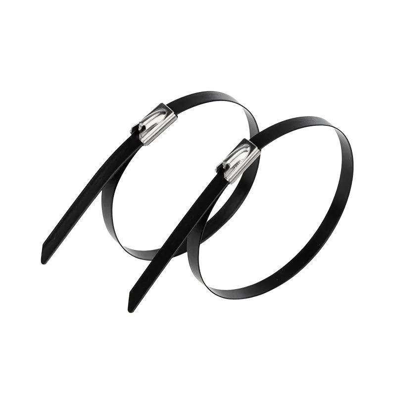 Стяжка кабельная стальная (304) с полимерным покрытием 152x4,6мм (50 шт/уп) REXANT 07-0158-5