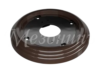 Рамка одноместная пластиковая, D 92x14 мм, цвет - коричневый, серия УСАДЬБА, ТМ МЕЗОНИНЪ