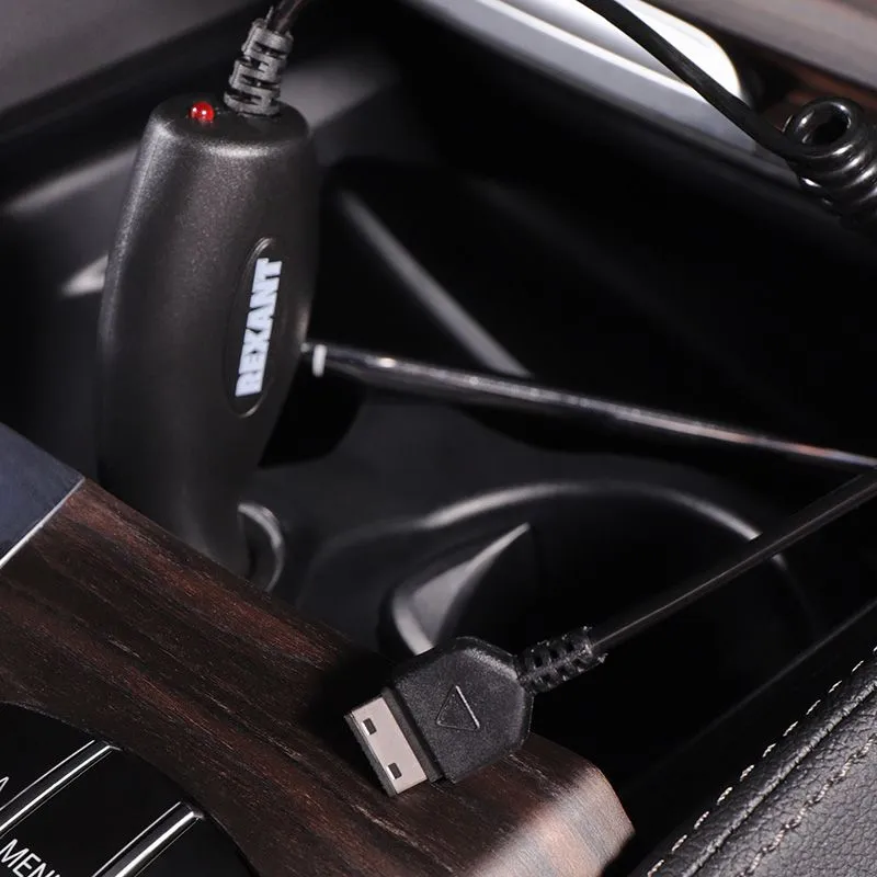 Автозарядка в прикуриватель для SAMSUNG G600/D880 (АЗУ) (5 V, 700 mA) шнур спираль 1.2 м черная REXA - Фото 4