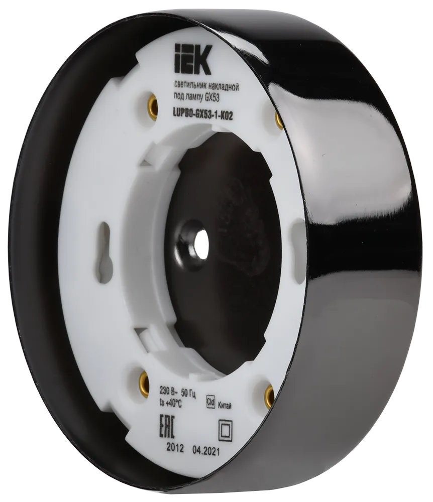 LIGHTING Светильник 4113 накладной под лампу GX53 черный IEK LUPB0-GX53-1-K02