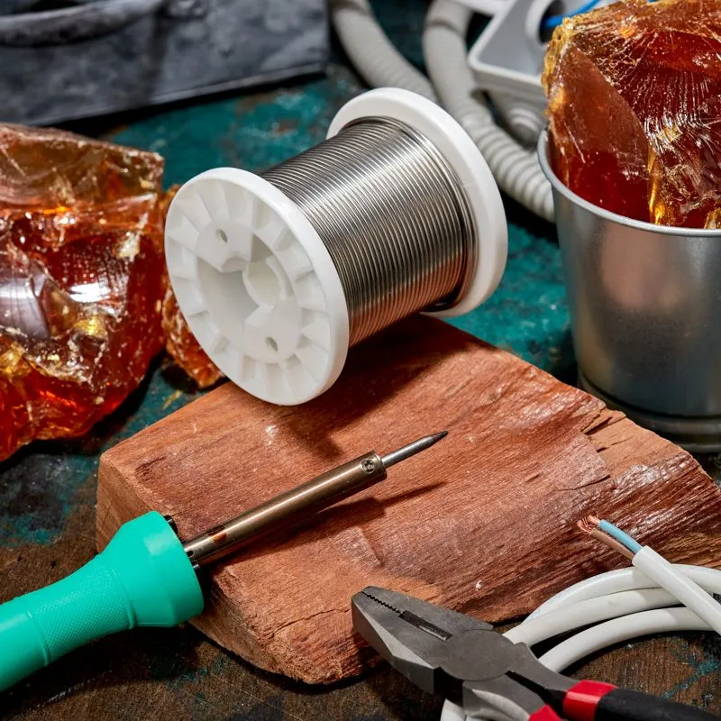 Припой ПОСу 95-5, 500г, Ø2мм, (олово 95%, сурьма 5%), бессвинцовый, ГОСТ 21931-76, катушка REXANT - Фото 4