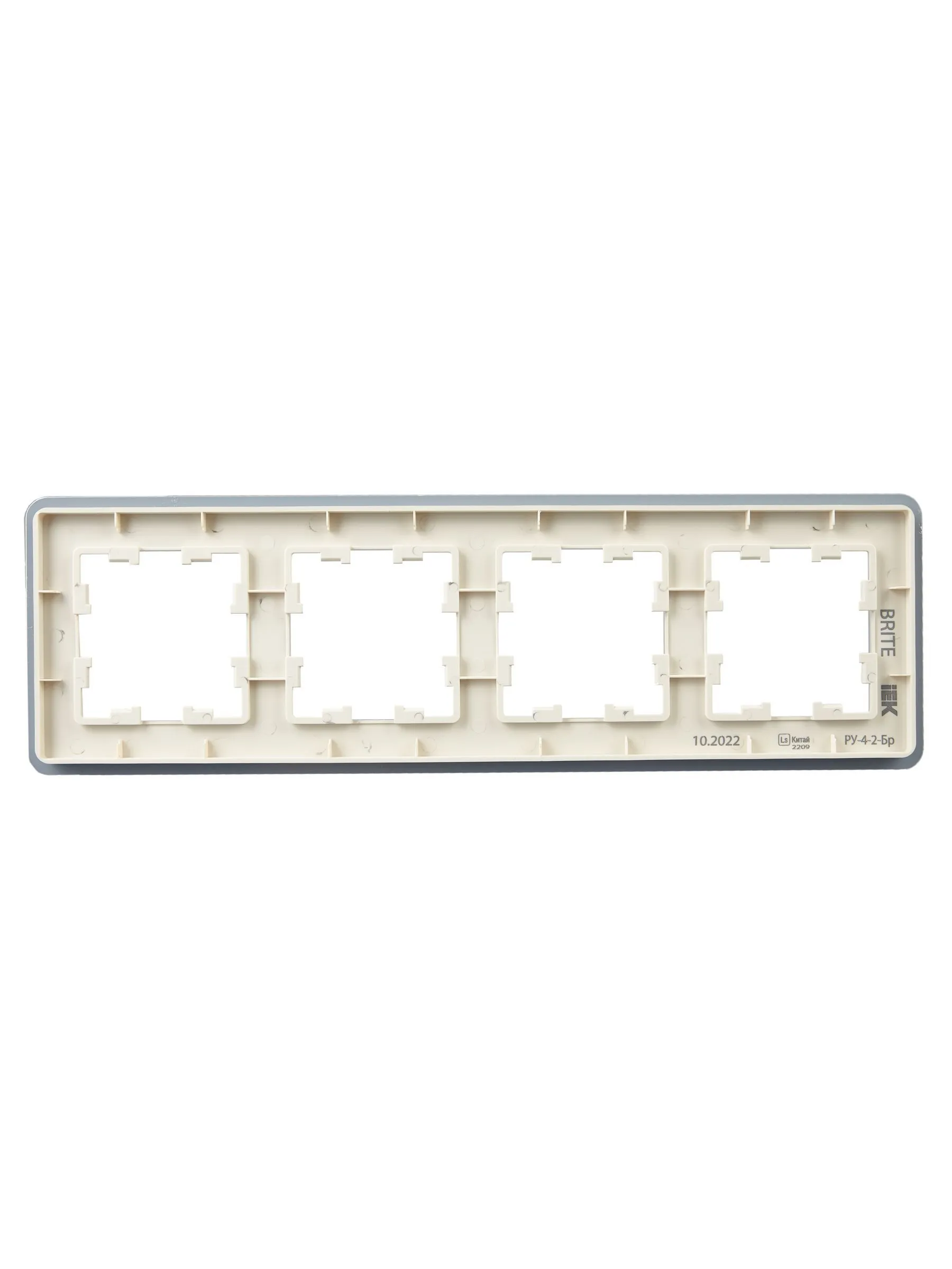 BRITE Рамка 4-местная РУ-4-2-Бр стекло песчаный RE IEK - Фото 7