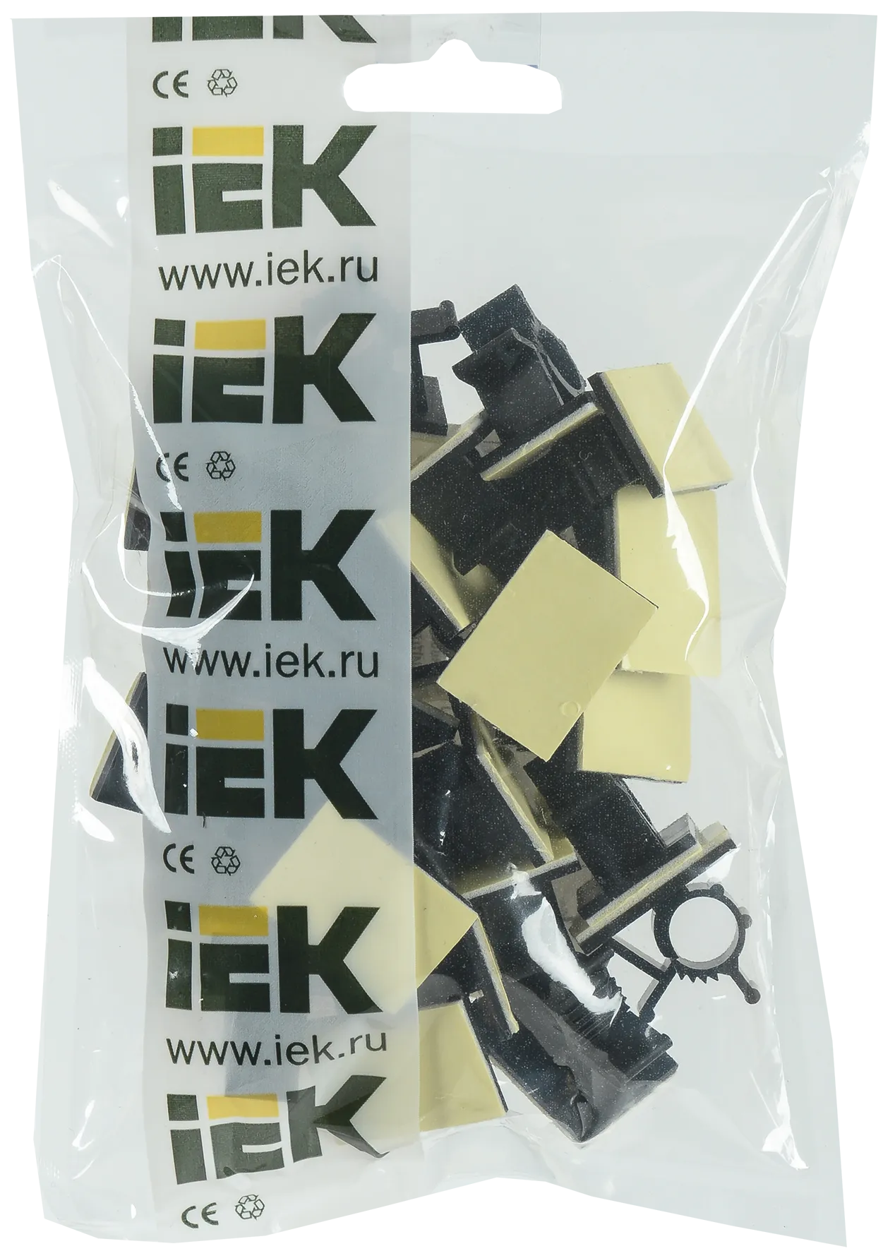 Клипса самоклеящаяся КС-10 черная (24 шт) IEK - Фото 2