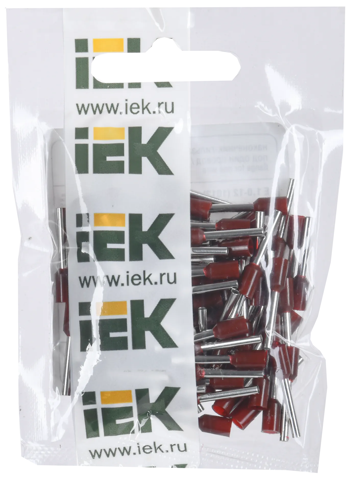 Наконечник НШВИ 1,0-12 темно-красный (100шт/упак) IEK - Фото 2