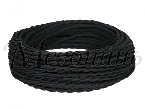 Провод декоративный витой TV+Internet, цвет- черный, ТМ "МезонинЪ, (бухта 45м) GE72100-05 GE72100-05