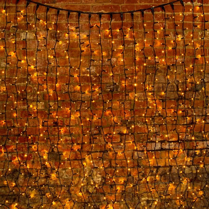 Гирлянда Светодиодный Дождь 2х3м, постоянное свечение, черный провод КАУЧУК, 230 В, диоды ТЕПЛЫЙ БЕЛ - Фото 2