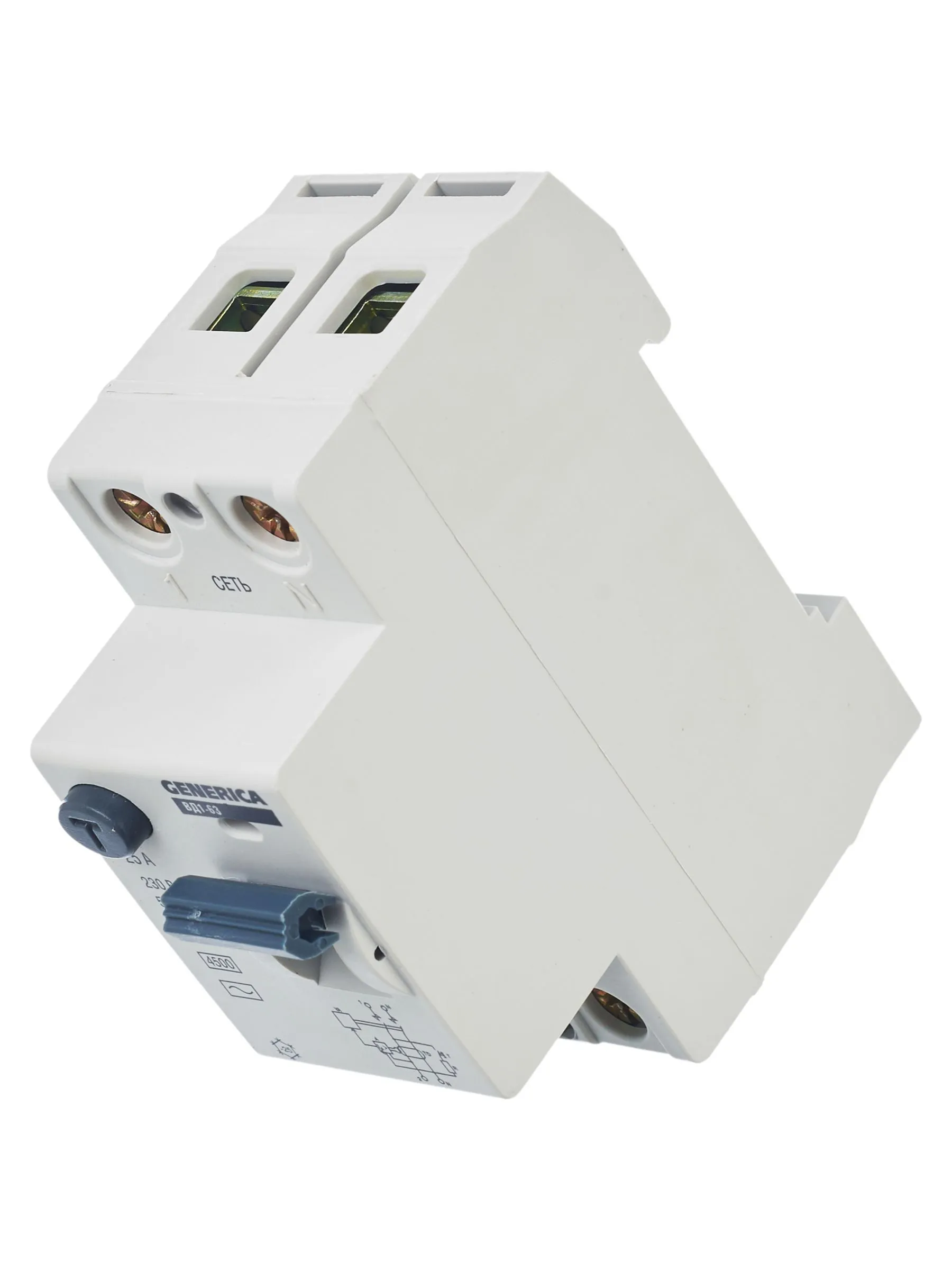 Выключатель дифференциальный (УЗО) ВД1-63 2Р 25А 300мА GENERICA