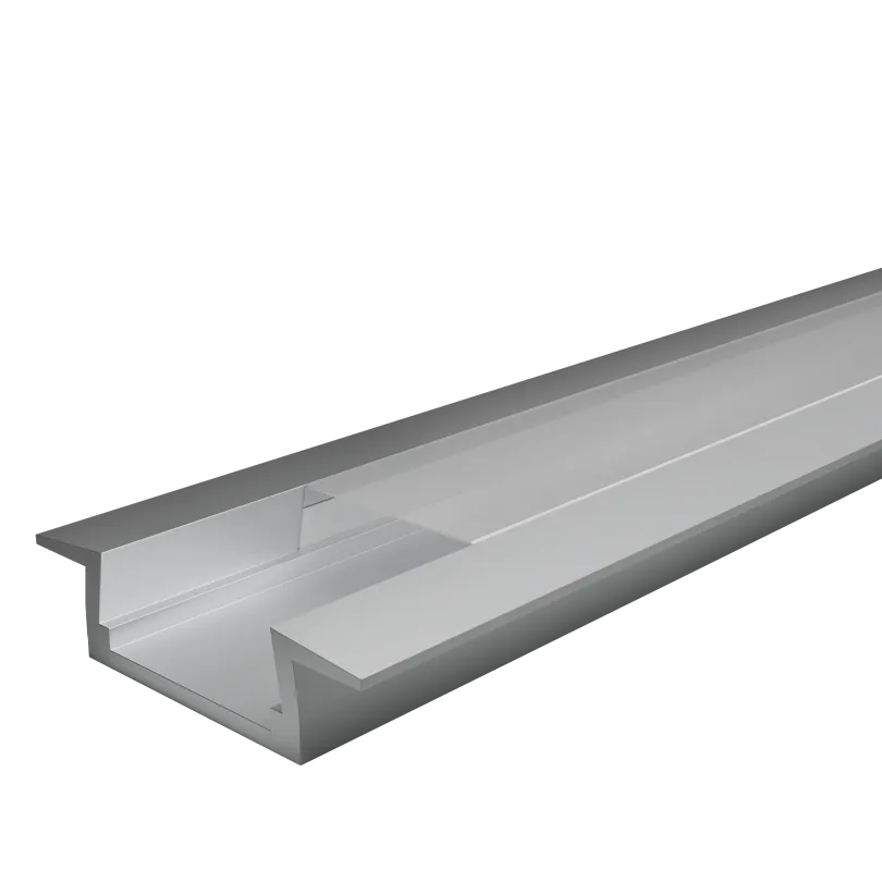 Профиль алюминиевый встраиваемый WOLTA WAP-I 22/6/2000-A серый, 6х22х2000 мм готовый комплект