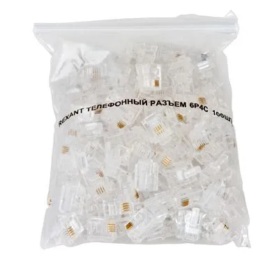 Разъем телефонный UTP, RJ-14 (6P4C), CAT 3 REXANT - Фото 2