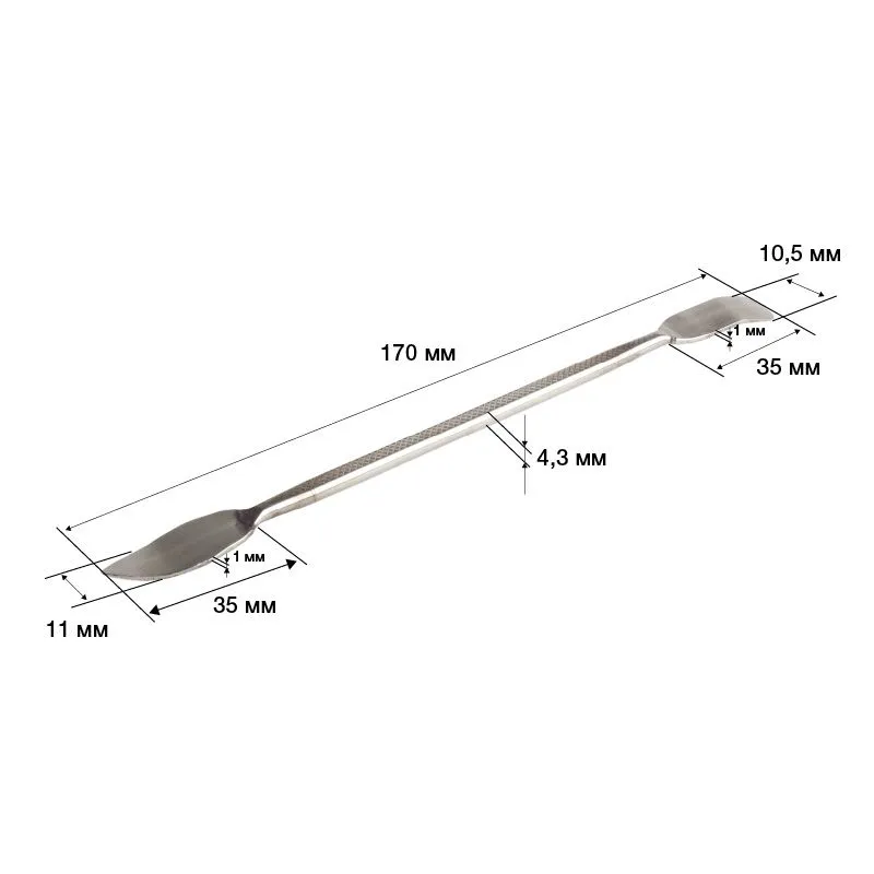 Спуджер металлический широкий (лопатка двухсторонняя) 170мм REXANT - Фото 3