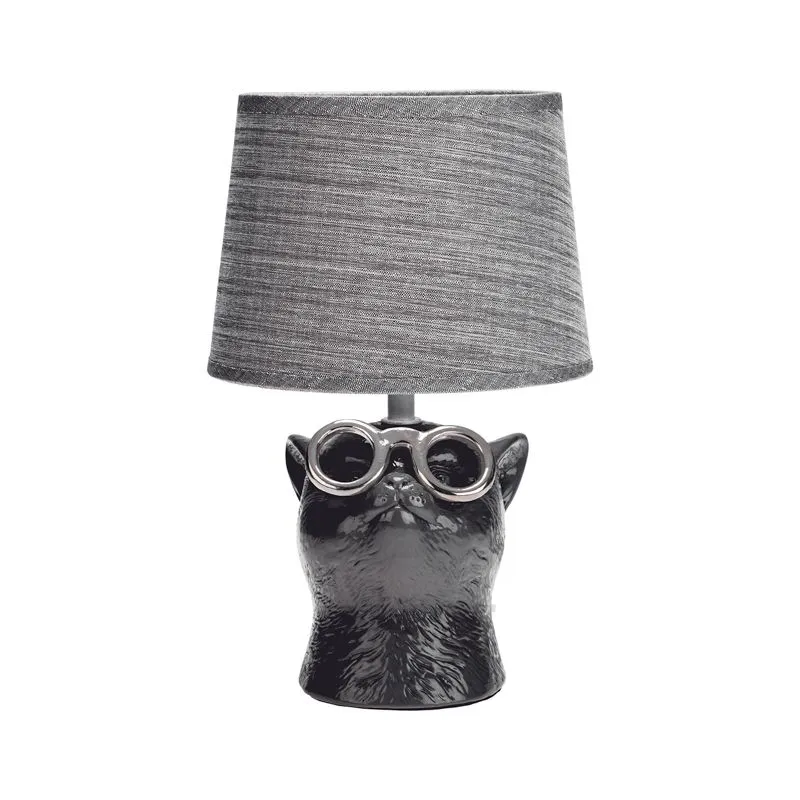 Светильник декоративный "Кот в очках", цоколь Е14, 40Вт, черный REXANT - Фото 2
